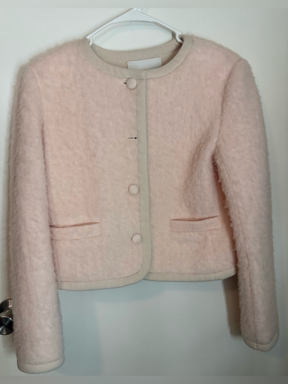 English Factory Blush Pink Button Jacket Size small